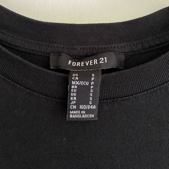 5/$25 Forever 21 Black Graphic Tee - Picture 3 of 3